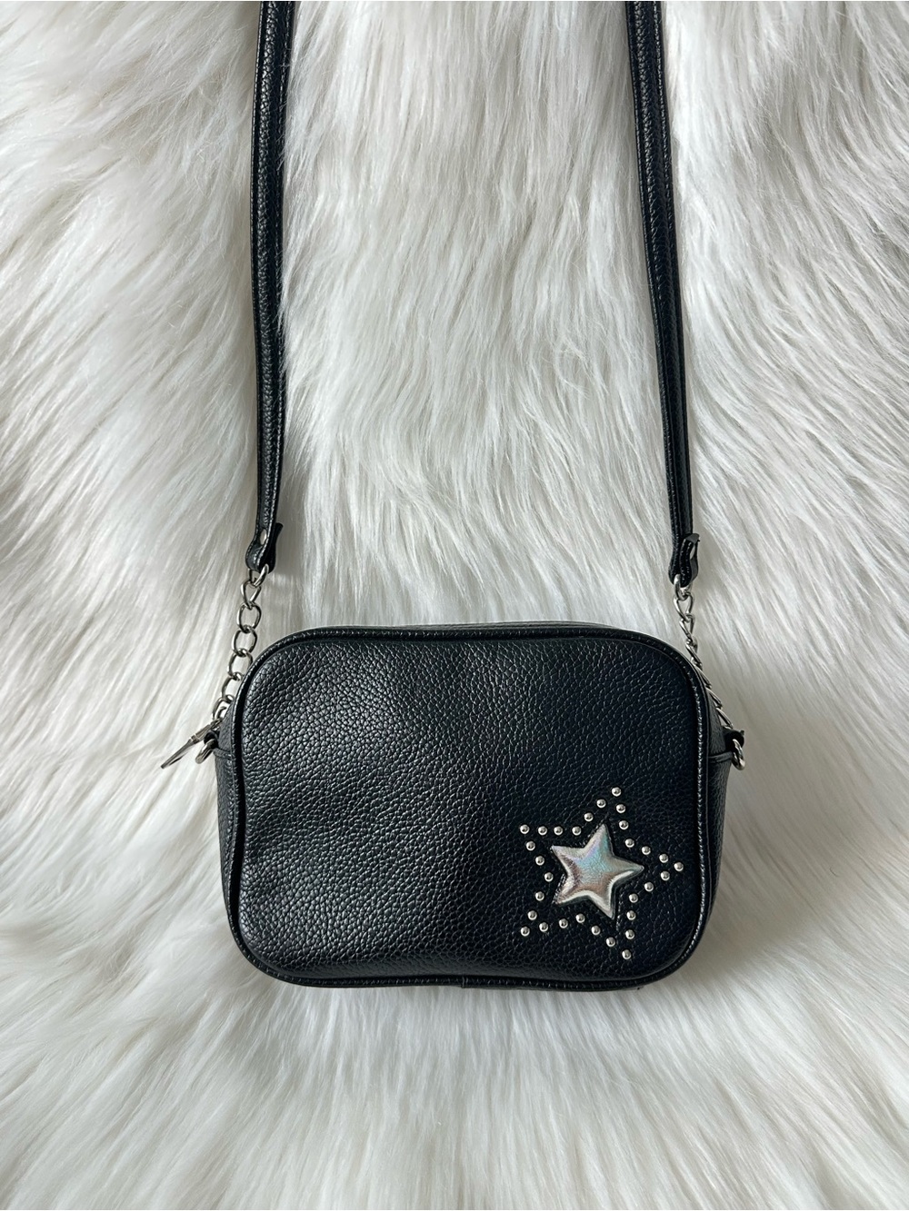 Women's Black Star Stud Crossbody Small Bag